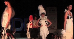 India: models showcase importance of water in a fashion show